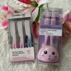 The Crème Shop Retractable Multi-Purpose Razors - Pink and Blue